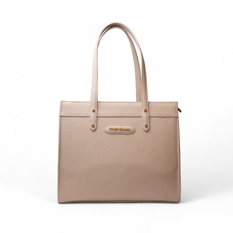 Women Beige Leather HandBag #2142