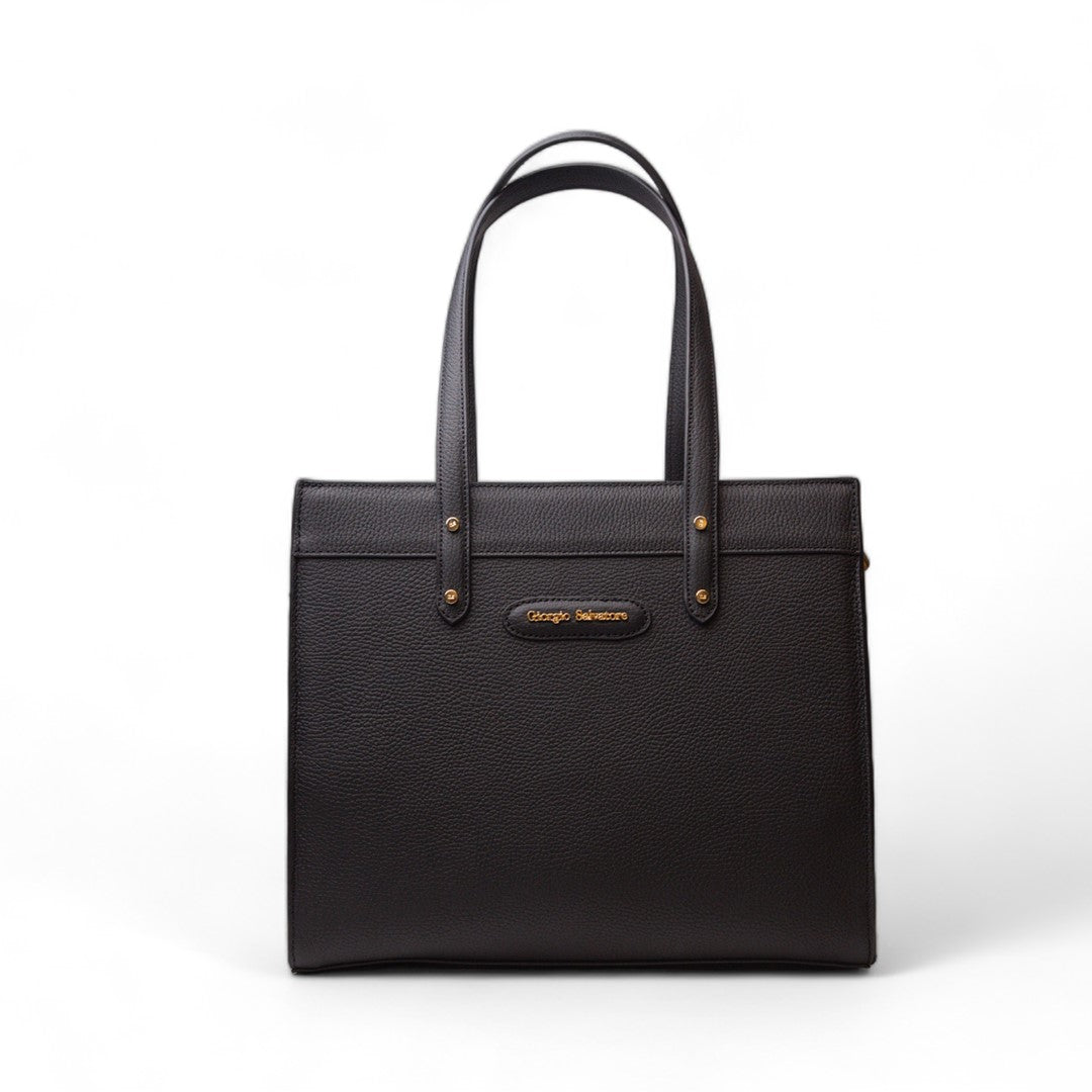 Women Black Leather HandBag #2143