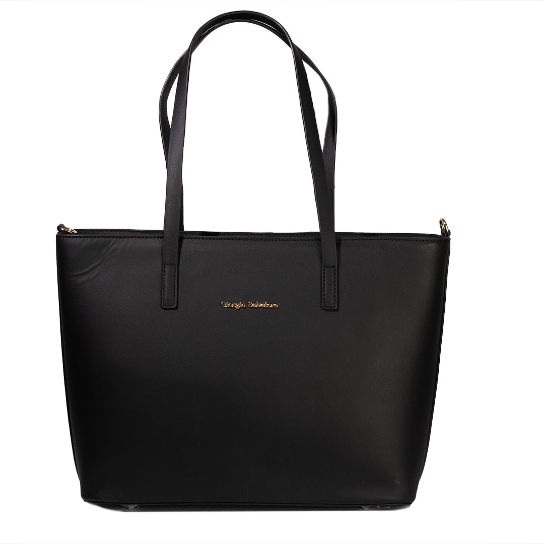 Women Black Leather HandBag #2172