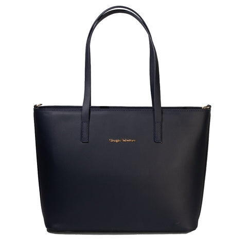 Women Navy Leather HandBag #2173