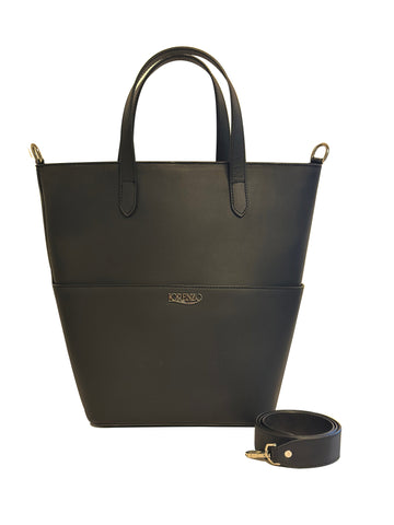 Women Black Leather HandBag #2178