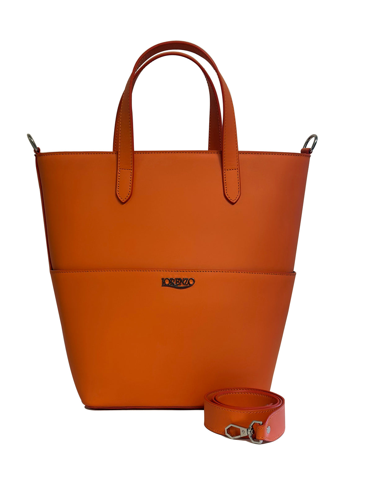 Women Orange Leather HandBag #2181