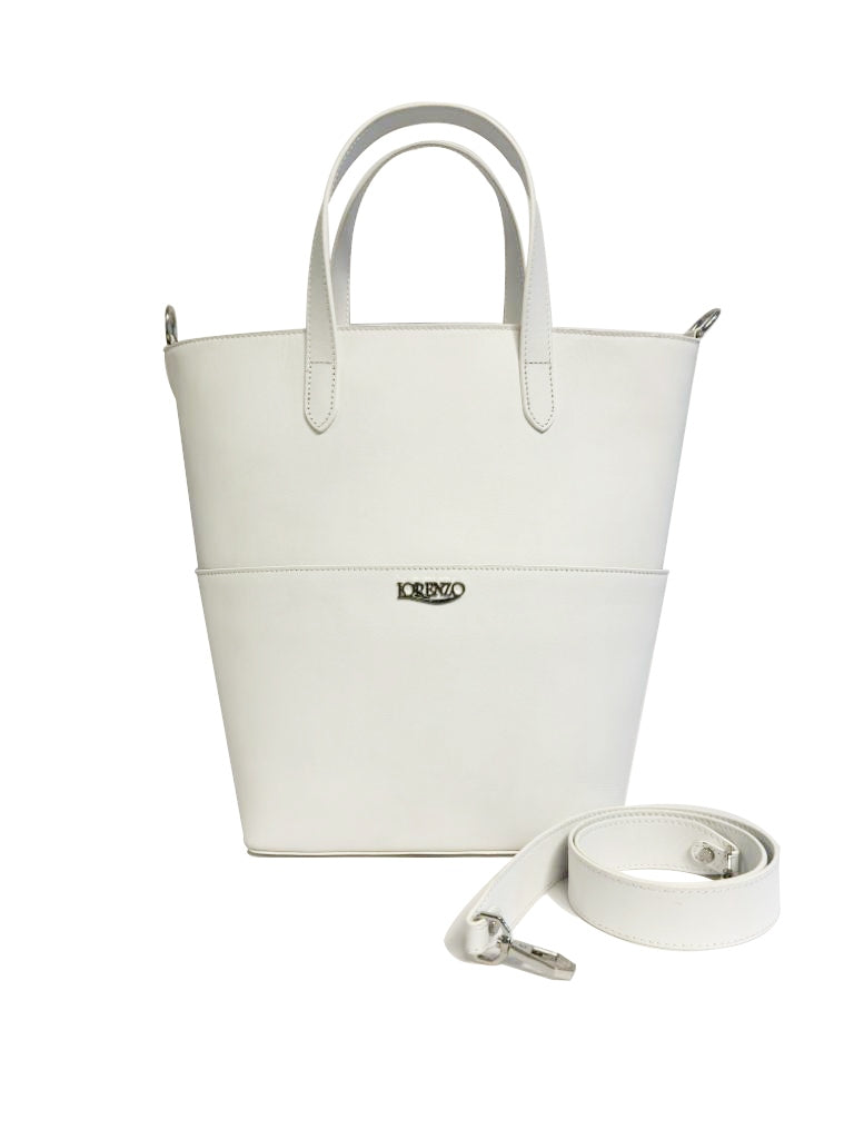Women white Leather HandBag #2182