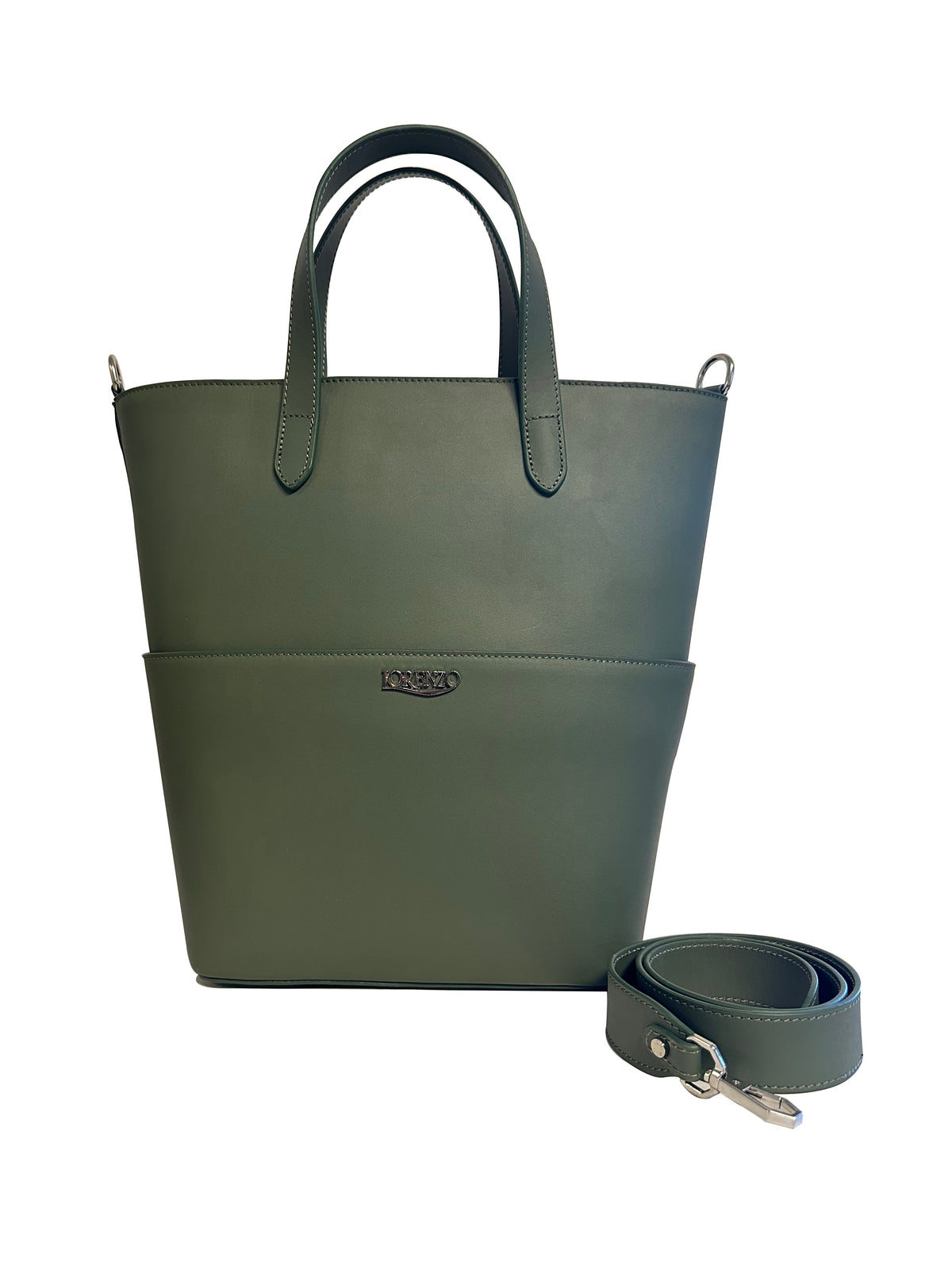 Women Kaki Leather HandBag #2183