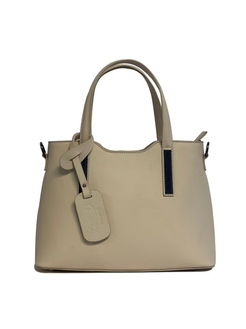 Women Beige Leather HandBag #2185