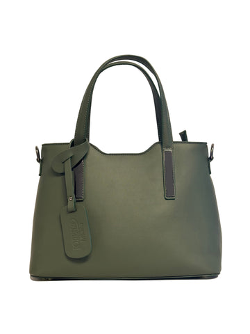 Women Kaki Leather HandBag #2191