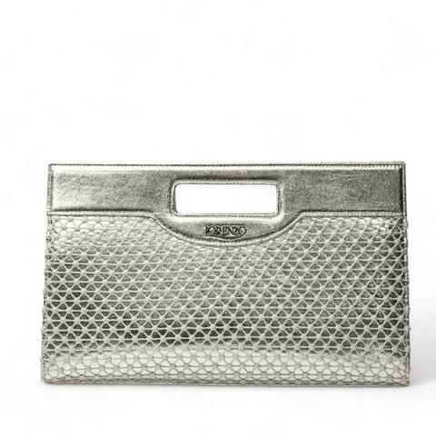 Women Silver Leather Soiree #2204