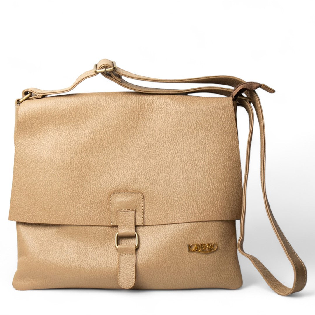 Women Beige Leather HandBag #2210