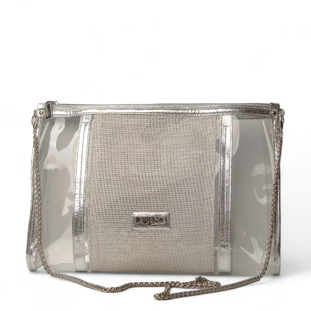 Women Silver Plastic HandBag #2212