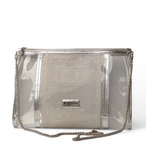 Women Silver Plastic HandBag #2212