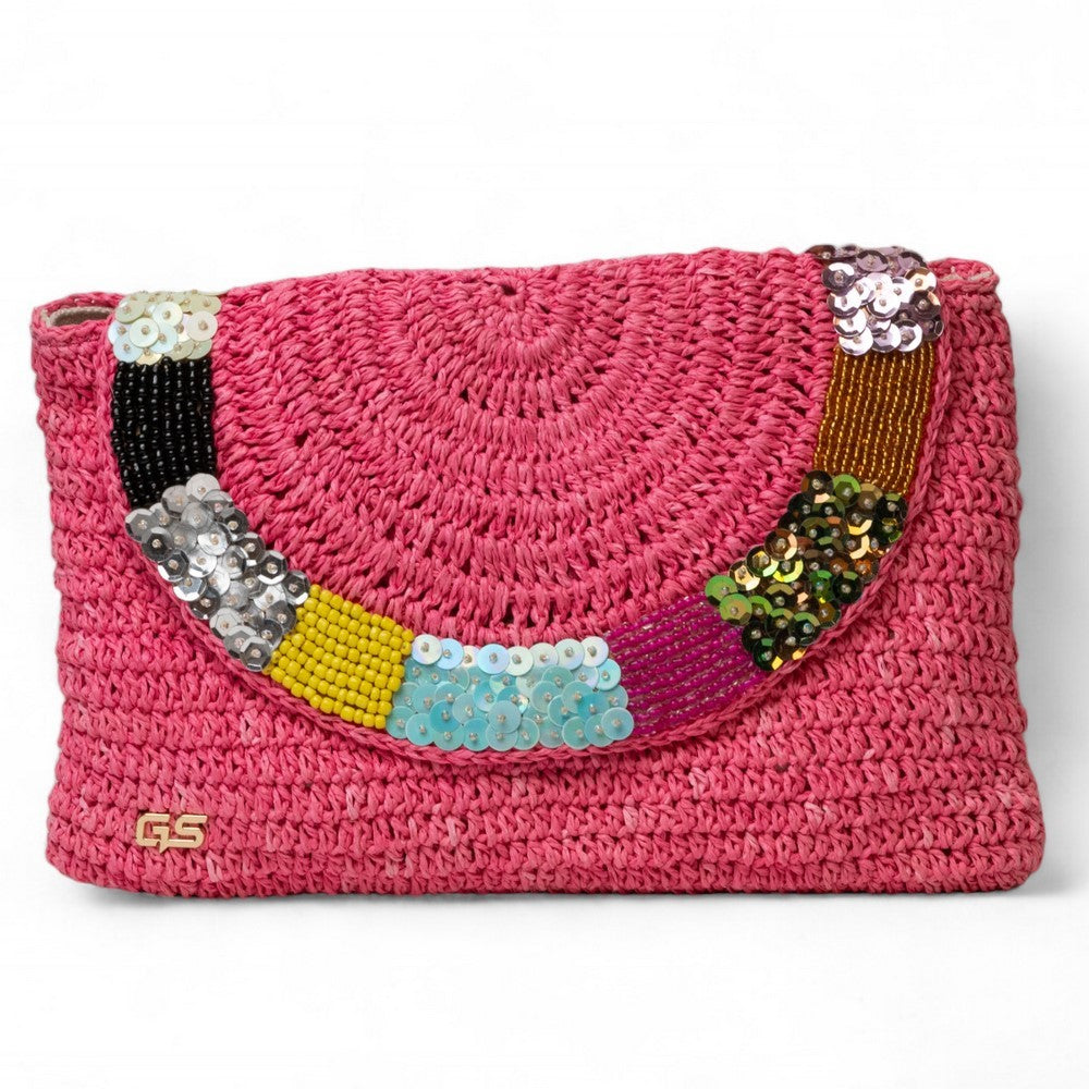 Women Pink Wicker HandBag #2238