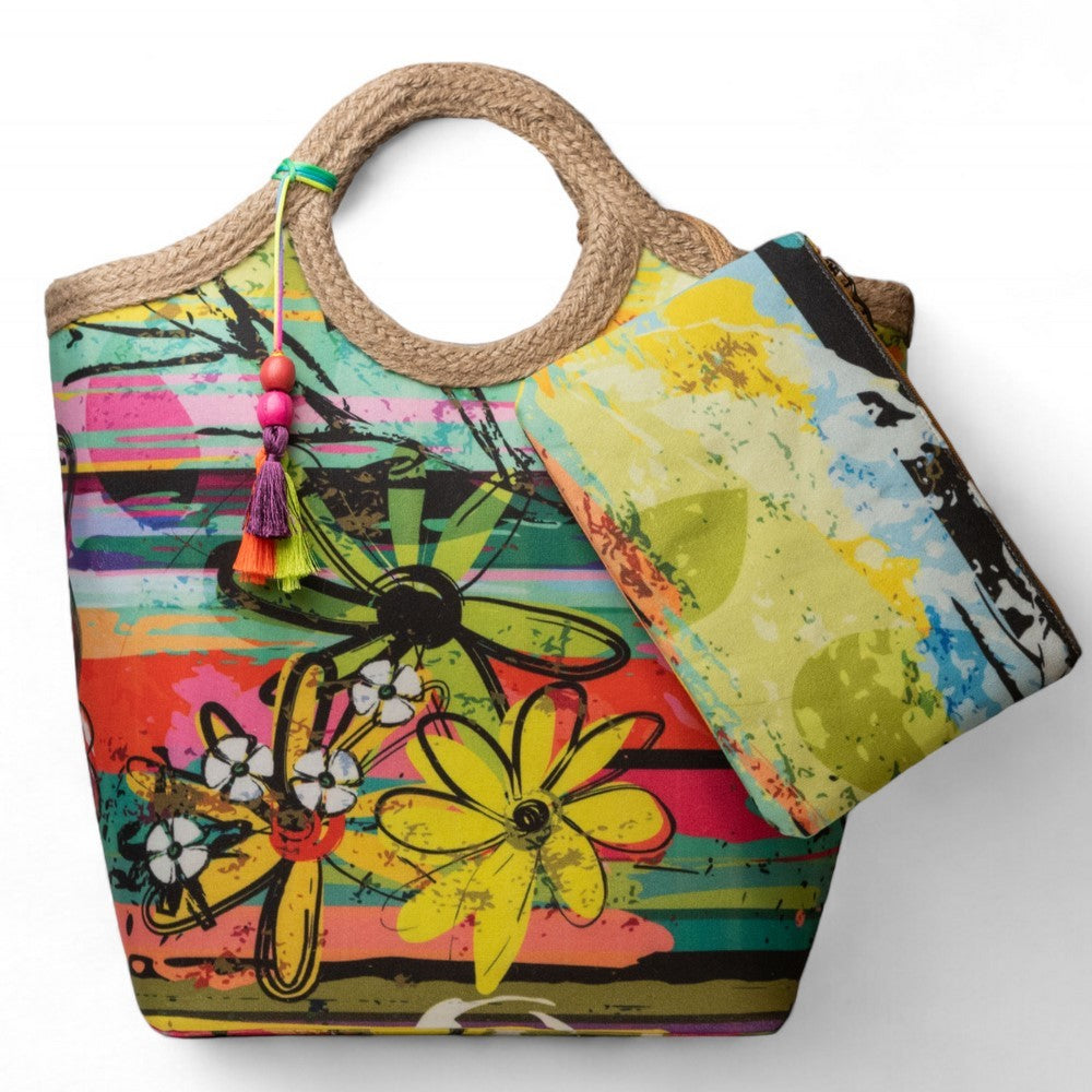 Women MixColorss Wicker HandBag #2281