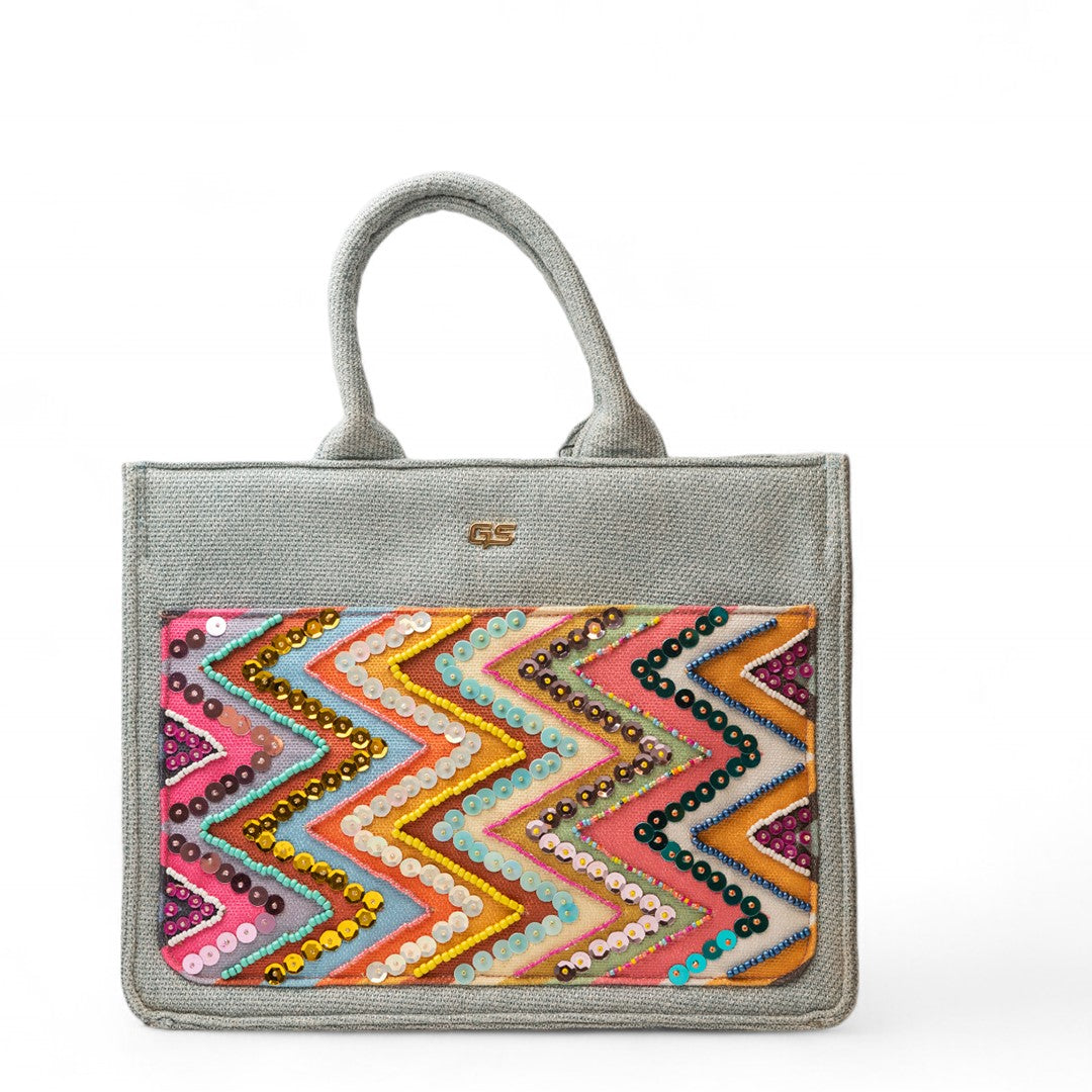 Women LightBlue Cloth HandBag #2326