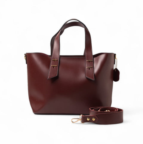 EuropeonUnion Women Red Leather HandBag #2386