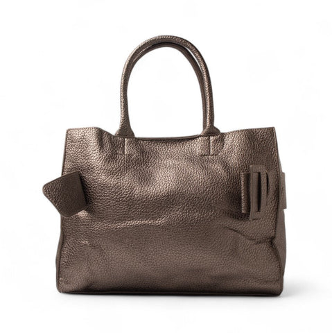 EuropeonUnion Women Grey Leather HandBag #2400
