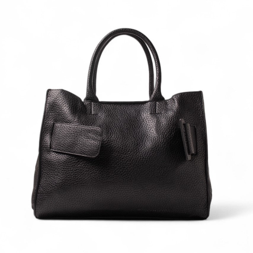 EuropeonUnion Women Black Leather HandBag #2401