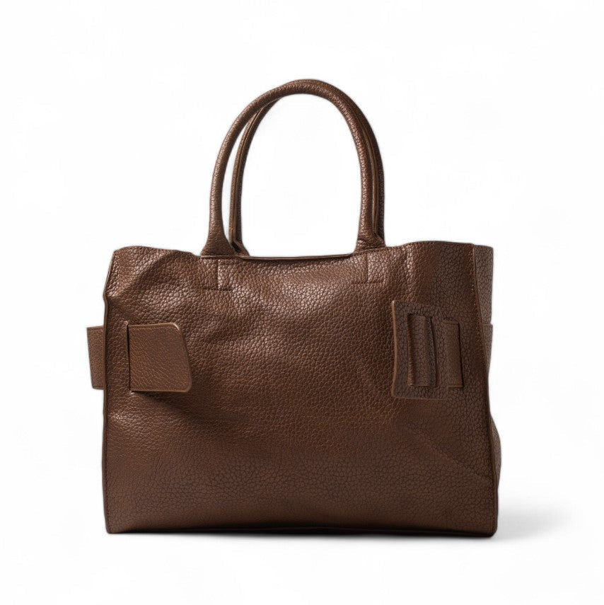 EuropeonUnion Women Brown Leather HandBag #2403