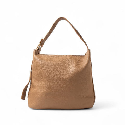 EuropeonUnion Women Beige Leather HandBag #2418