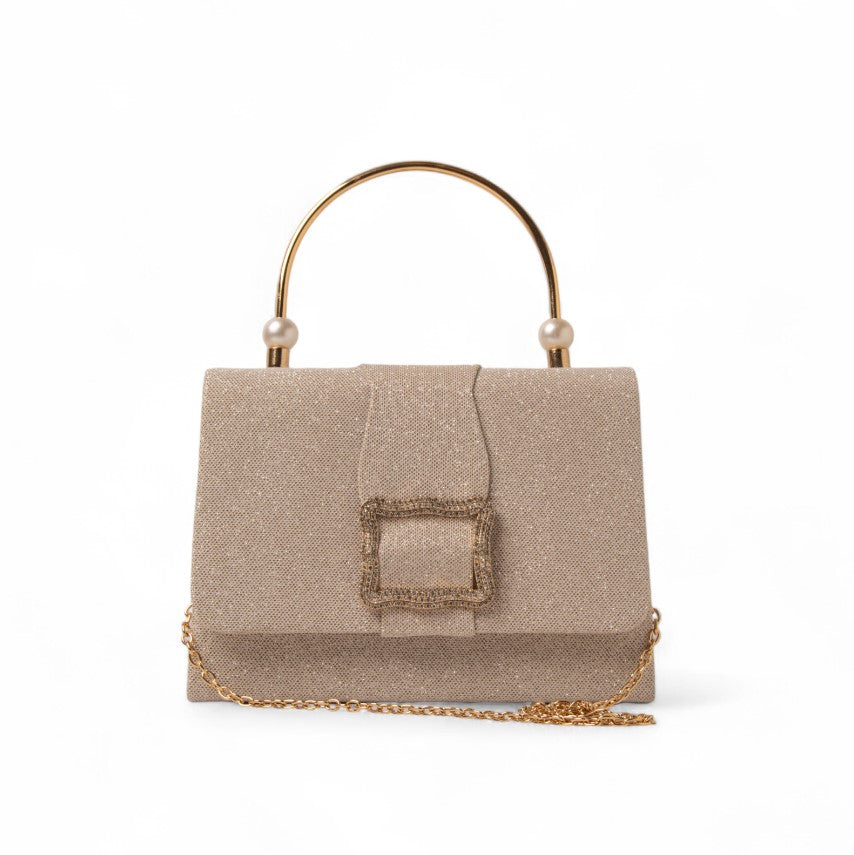 EuropeonUnion Women Gold Glitter HandBag #2431
