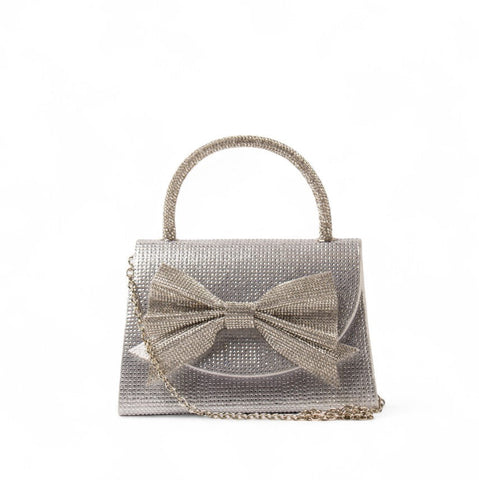 EuropeonUnion Women Silver Glitter HandBag #2434