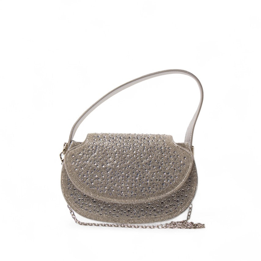 EuropeonUnion Women Silver Glitter HandBag #2438