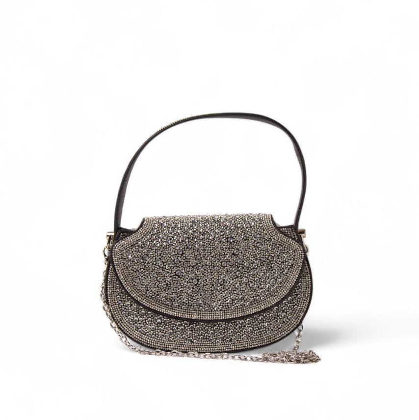 EuropeonUnion Women Black Glitter HandBag #2439