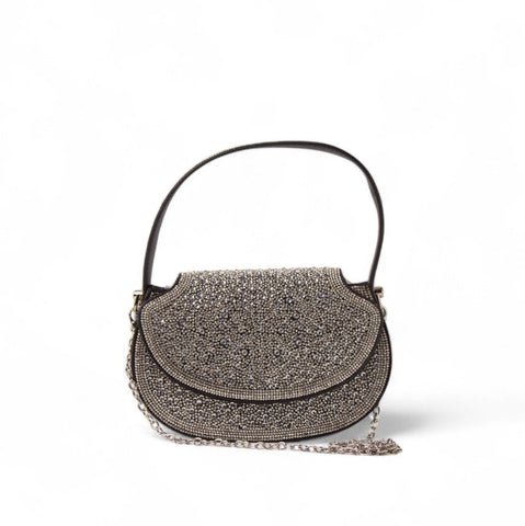 EuropeonUnion Women Black Glitter HandBag #2439