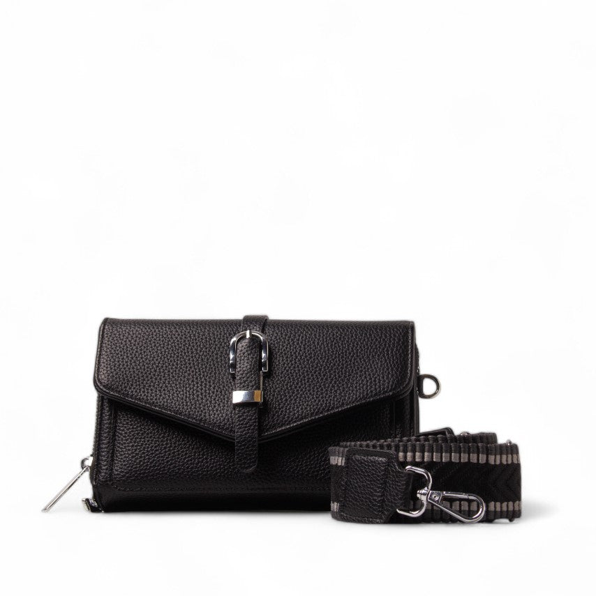 EuropeonUnion Women Black Leather HandBag #2442