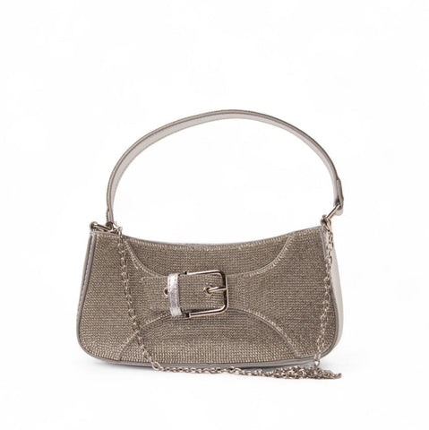 EuropeonUnion Women Silver Glitter HandBag #2451