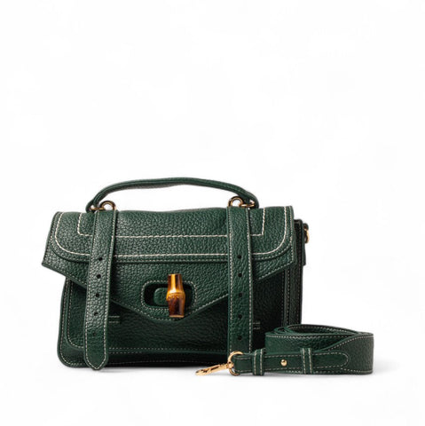 EuropeonUnion Women Green Leather HandBag #2453