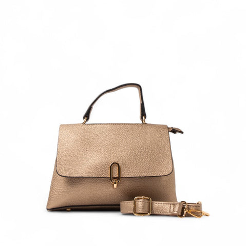 EuropeonUnion Women Gold Leather HandBag #2493