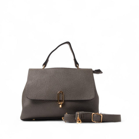 EuropeonUnion Women Grey Leather HandBag #2494