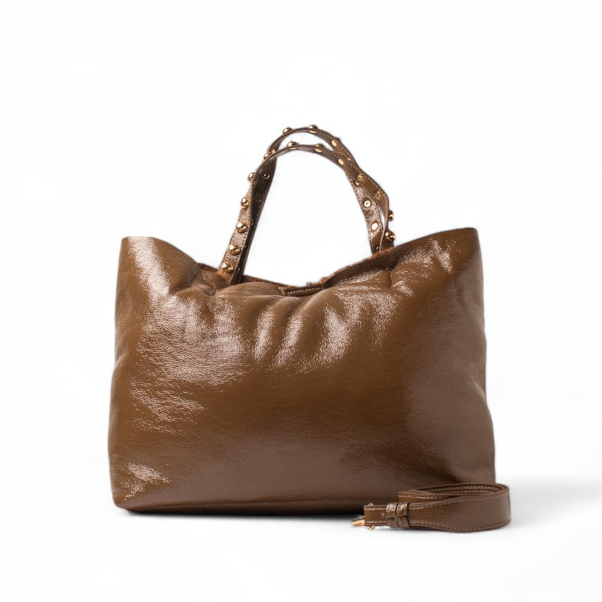 EuropeonUnion Women Brown Leather HandBag #2499