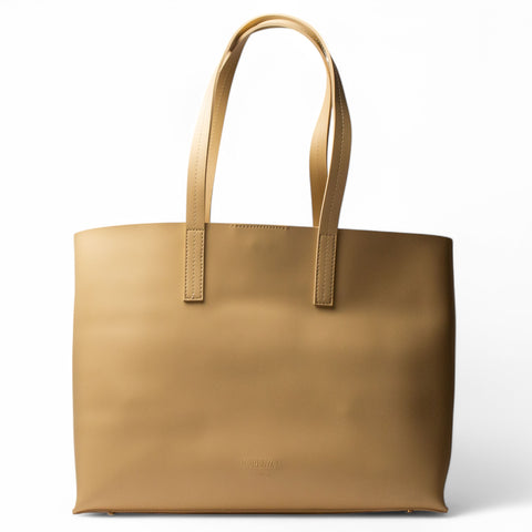Women Beige Leather Bag #2568