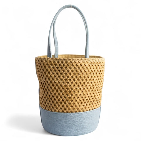 EuropeonUnion Women LightBlue Leather HandBag #2635