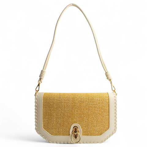 EuropeonUnion Women Biege Leather HandBag #2637