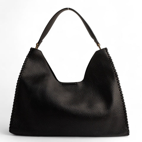 EuropeonUnion Women Black Leather HandBag #2657