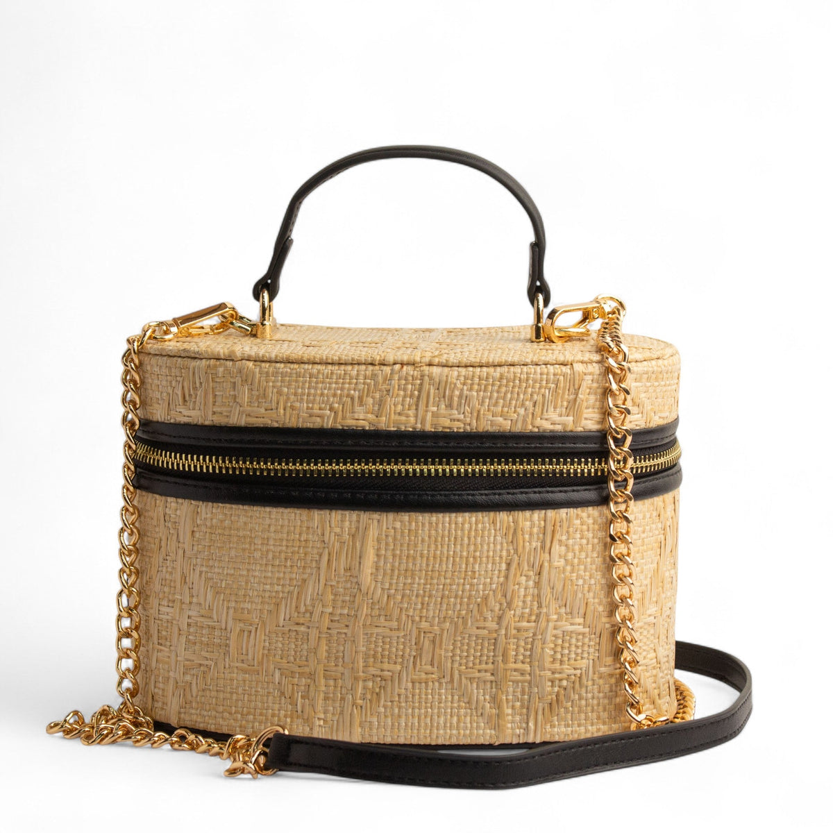 EuropeonUnion Women Black Wicker HandBag #2665