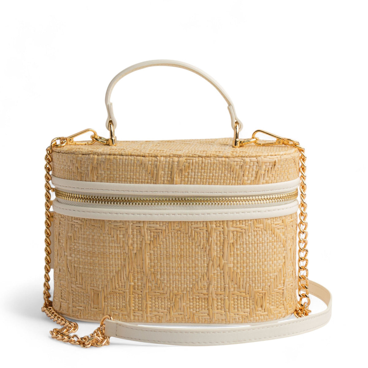 EuropeonUnion Women White Wicker HandBag #2666