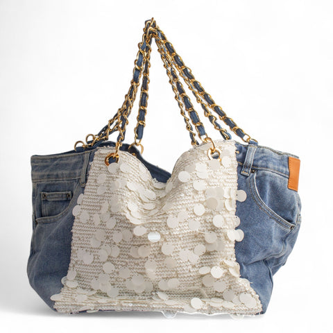 EuropeonUnion Women Blue Jeans HandBag #2706