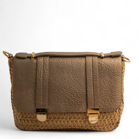 EuropeonUnion Women Oxide Wicker HandBag #2733
