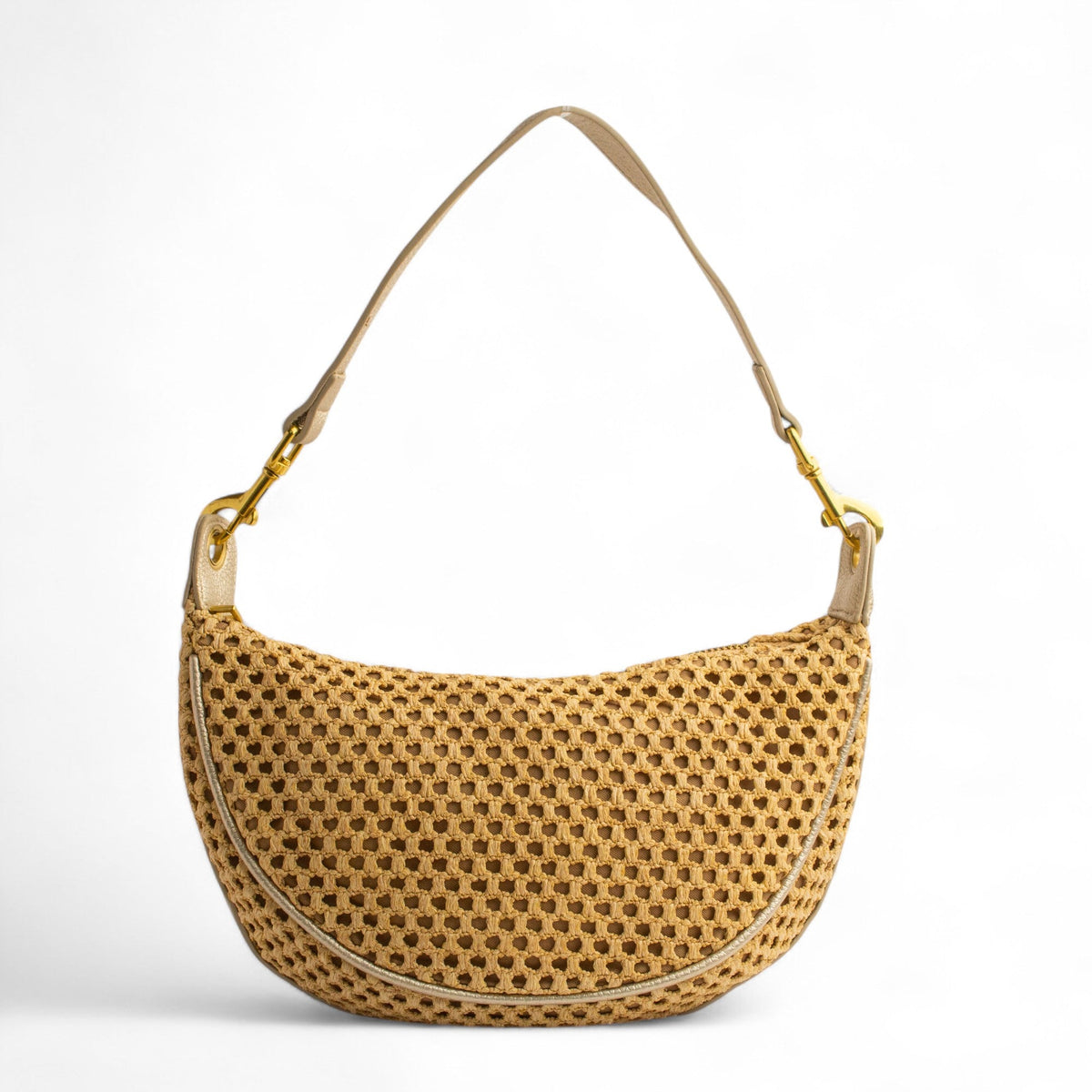 EuropeonUnion Women Gold Wicker HandBag #2752