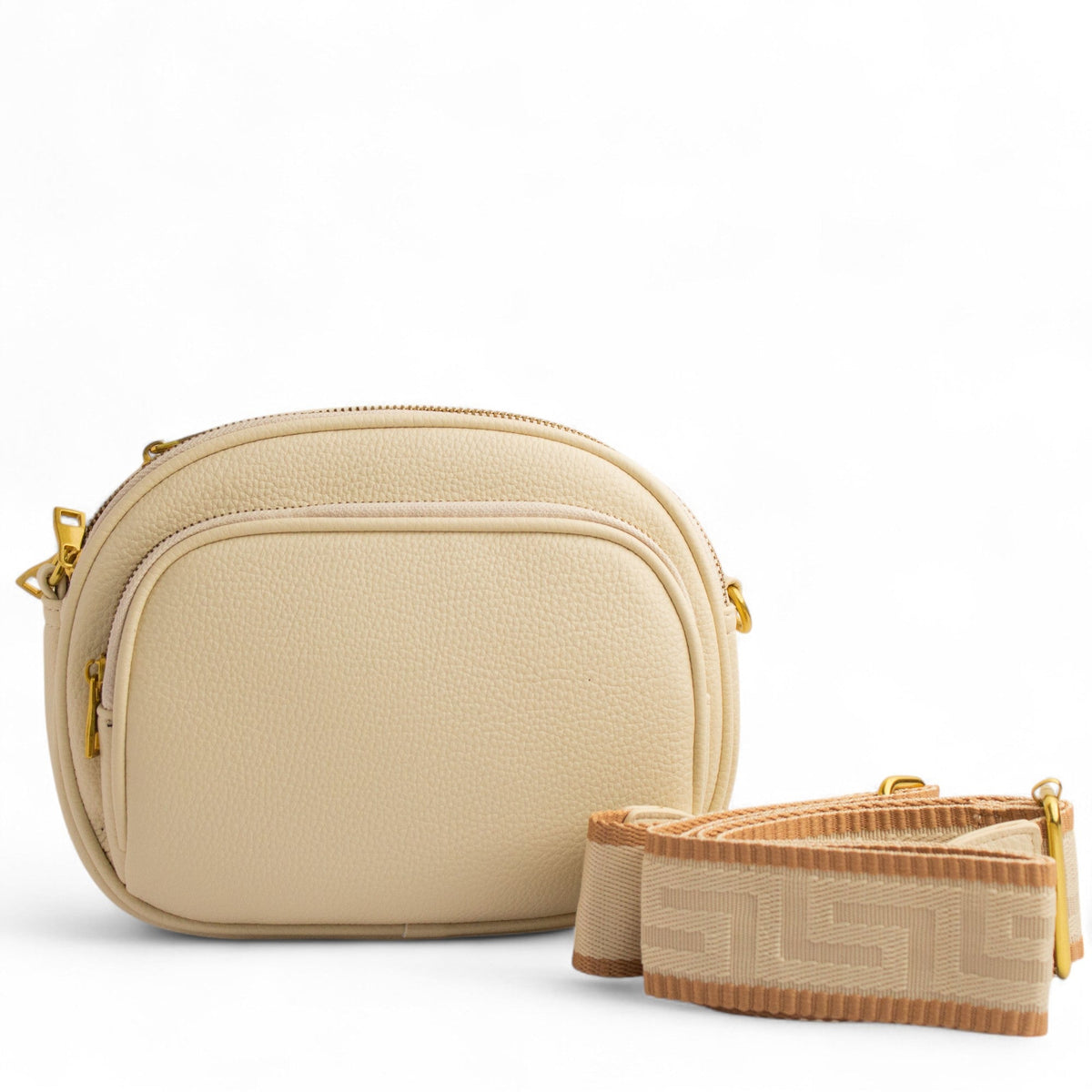 EuropeonUnion Women Biege Leather HandBag #2755