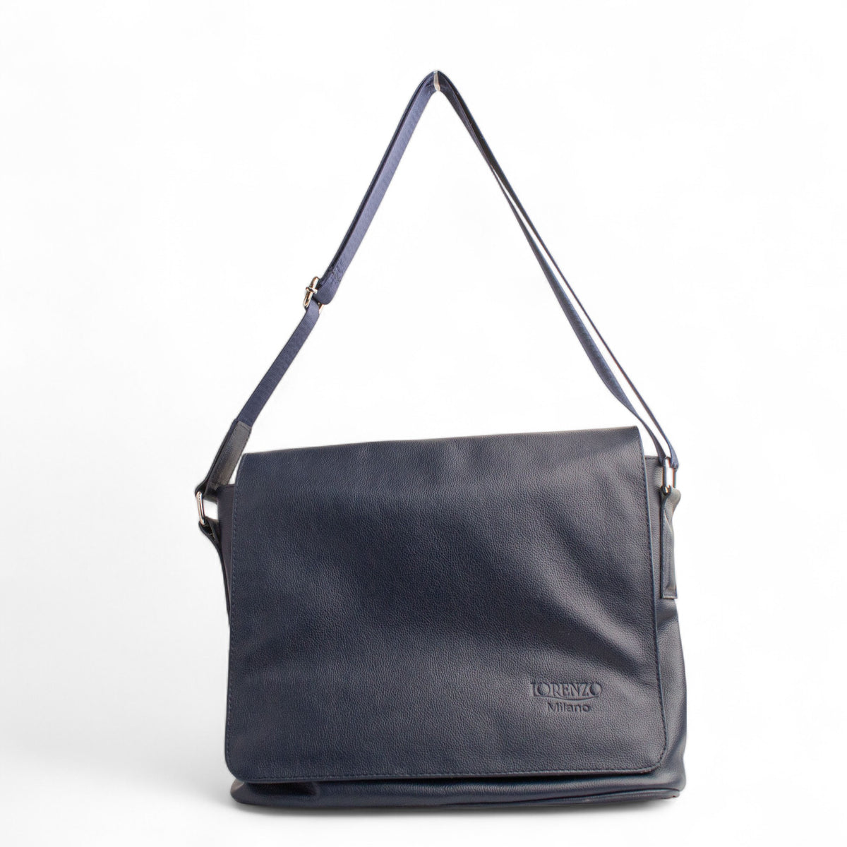 Men Navy Leather Bag #2773