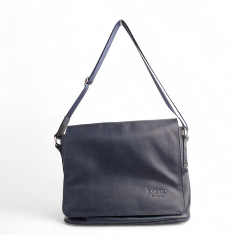 Men Navy Leather Bag #2773