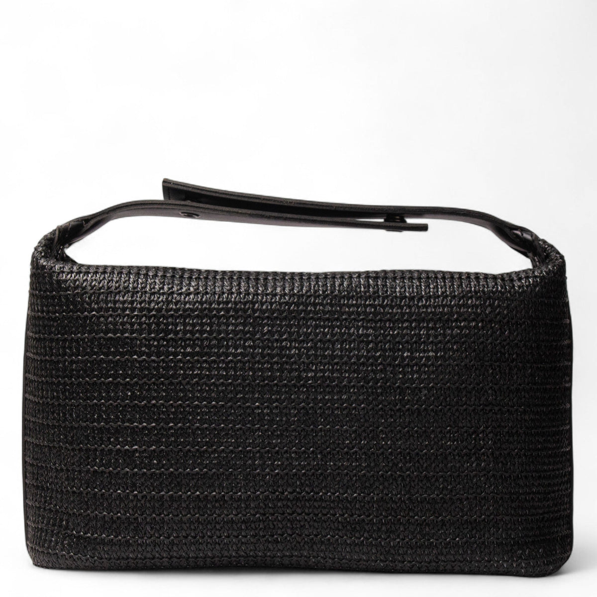 Women Black Wicker BeachBag #2792