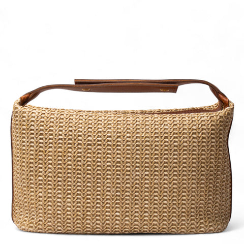 Women Beige Wicker BeachBag #2793