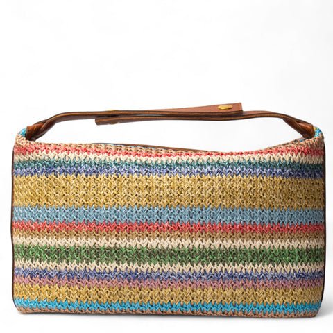 Women Turquoise Wicker BeachBag #2794