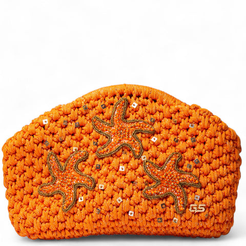 Women Orange knitwear BeachBag #2810