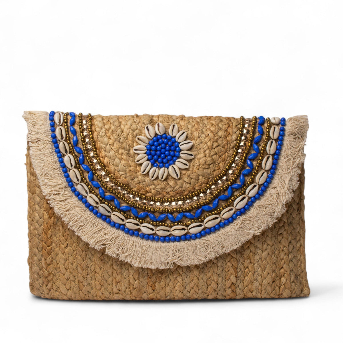EuropeonUnion Women Blue Wicker BeachBag #2821